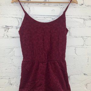 Burgandy Romper
